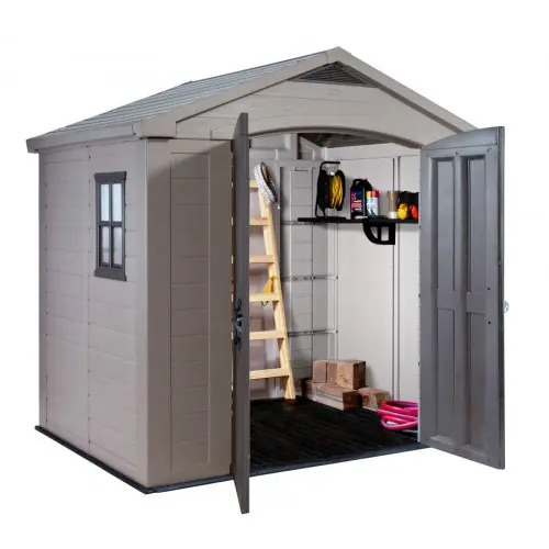 ABRI JARDIN RESINE – SYDNEY 86 – 4,5 M² – MARRON ET BEIGE – CHALET & JARDIN Offre Exclusive