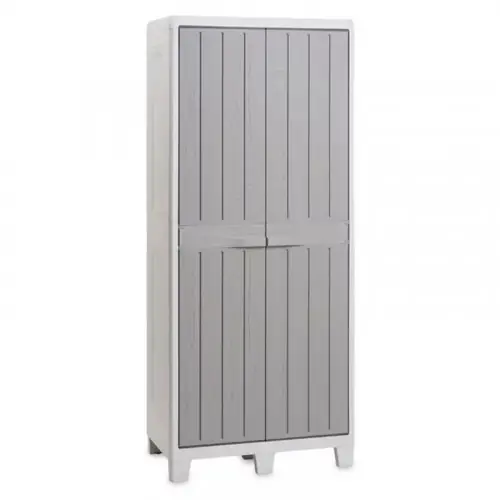 Armoire haute de jardin en résine - 78 cm - FLORIDA XL - gris - CHALET & JARDIN Offre Limitée
