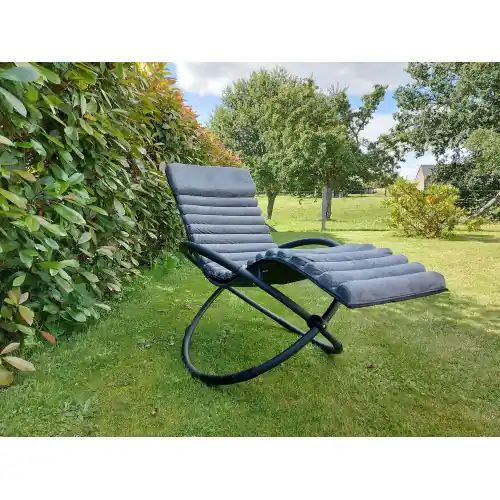 Prix Choc Bain de soleil Swing Luxe Monaco en aluminium – Gris anthracite – CHALET & JARDIN