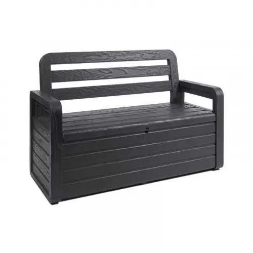 Coffre banc de jardin 263L en résine - FOREVERSPRING - Anthracite - CHALET & JARDIN Commander Vite