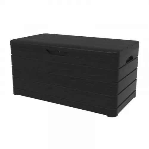 Achat Immédiat Coffre de jardin 320 kg en résine anthracite- Dolomiti 500L – 130 cm – CHALET & JARDIN