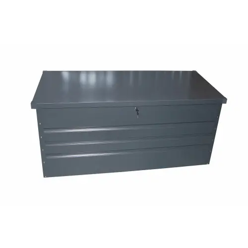 Coffre de jardin en métal 400l – Verrouillable à clé – Gris anthracite – CHALET & JARDIN Seulement Aujourd&rsquo;hui
