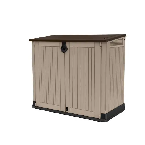 Coffre de jardin en résine multifonctions 880 l – beige (sans vérins) – CHALET & JARDIN Retour Gratuit