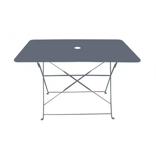 Prix Bas Ensemble repas Bistrot dépliant métal – Table + 4 Chaises – Gris – CHALET & JARDIN