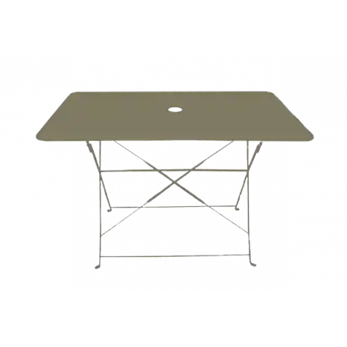 Bon Plan Ensemble repas Bistrot dépliant métal - Table + 4 Chaises - Taupe - CHALET & JARDIN