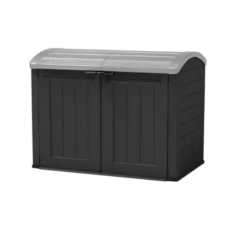 Acheter Direct Grand coffre de jardin – 2000L – Noir – 177 x 113 x 134 cm – CHALET & JARDIN