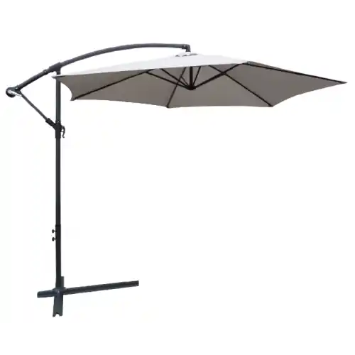 Satisfait Ou Remboursé Parasol déporté rond COLLIOURE – Gris – CHALET & JARDIN