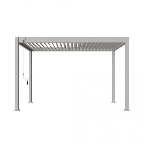 Satisfait Ou Remboursé Pergola bioclimatique – Ombréa VS – autoportante – 3x4M – Beige sable – S1 – 300x400x258 cm – CHALET & JARDIN