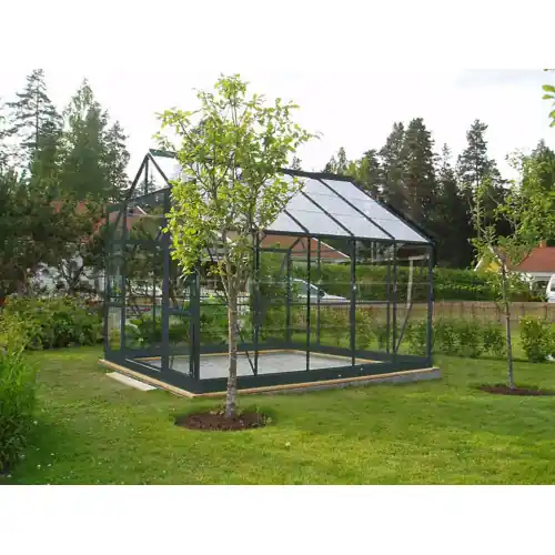 Promotion Saisonnière Serre verre – 7,42 m2 « Sekurit » grise – CHALET & JARDIN