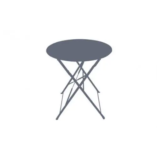 Table ronde d‘extérieur pliante Bistro en acier - Gris - CHALET & JARDIN Acheter En Ligne