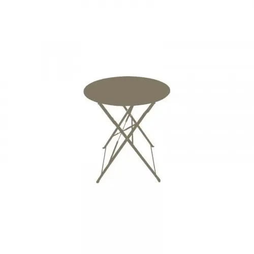 Seulement Aujourd&rsquo;hui Table ronde pliante en acier Ø60 cm – CHALET & JARDIN