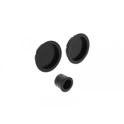 Nouvelle Collection Kit de poignées porte coulissante ronde zamak mat, noir Voir les détails du produit - CHRISLIGNE