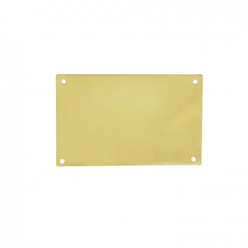 Plaque de propreté acier laitonné, L.9 x l.6 - CHRISLIGNE Offre Exclusive