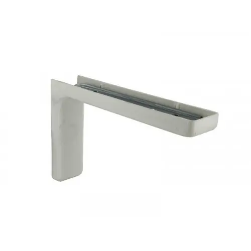 Equerre Léonard Acier Plastifié Blanc, H.11.4 X P.18 Cm - Cime Soldes
