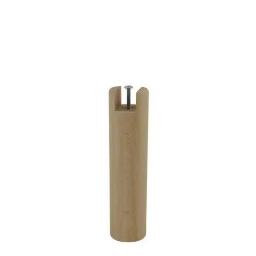 Pied de lit à encoche cylindrique hêtre vernis CIME H.25 x Diam. 6 cm - Cime Usine Directe