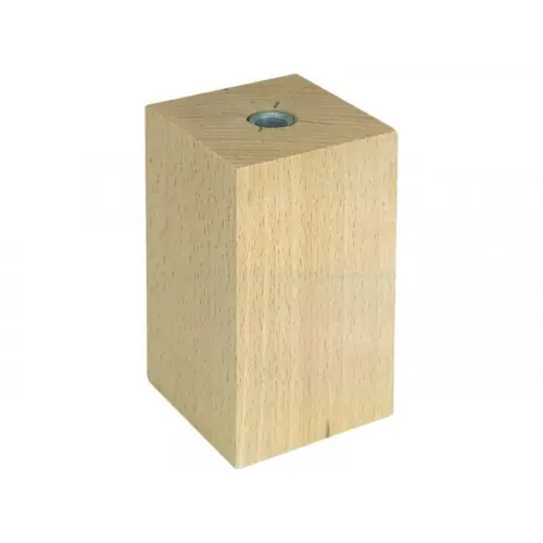 Pied de lit bois à visser, Diam.50 x H.80 mm x l.50 mm - Cime Populaire