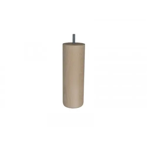 Vente Flash Pied De Lit / Sommier Cylindrique 20Cm – Hêtre Brut Blanc/Beige – Cime