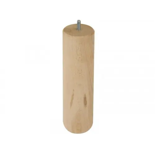 Certifié Pied De Lit / Sommier Cylindrique 25Cm - Hêtre Brut Blanc/Beige - Cime