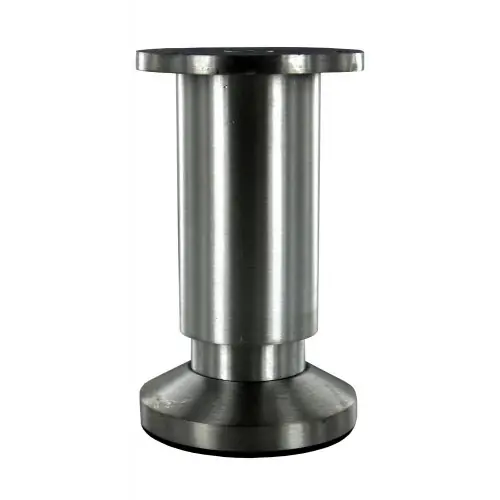 Promotion Saisonnière Pied de meuble CIME, chromé, diamètre 3.8 cm x hauteur réglable de 10 à 12 cm - Cime