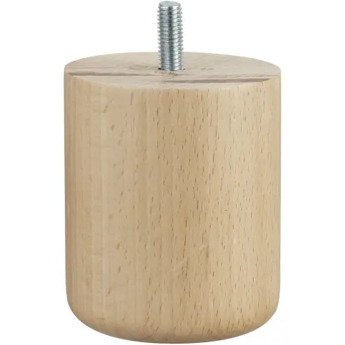 Quantité Limitée Pied de meuble Cime, hêtre verni, diamètre 6.8 cm x hauteur 8 cm - Cime