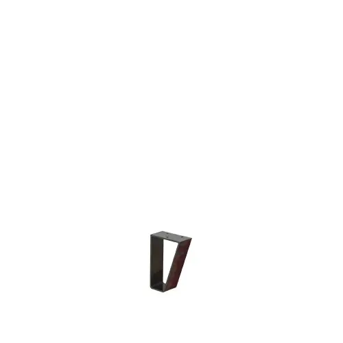 Prix Bas Pied de meuble Cime Plat noir ép. 4 mm x largeur 5 cm x hauteur 15 cm - Cime