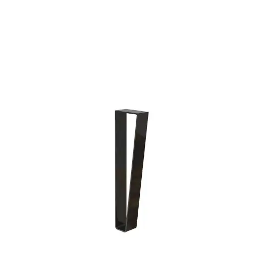 Certifié Pied de meuble Cime Plat noir ép. 4 mm x largeur 5 cm x hauteur 40 cm - Cime
