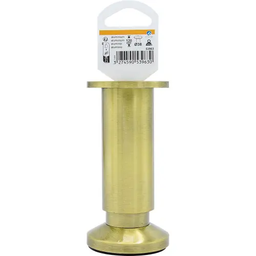 Pied de meuble CIME réglable rond, aluminium or produit sans finition Ht. max 14 - Cime Marque