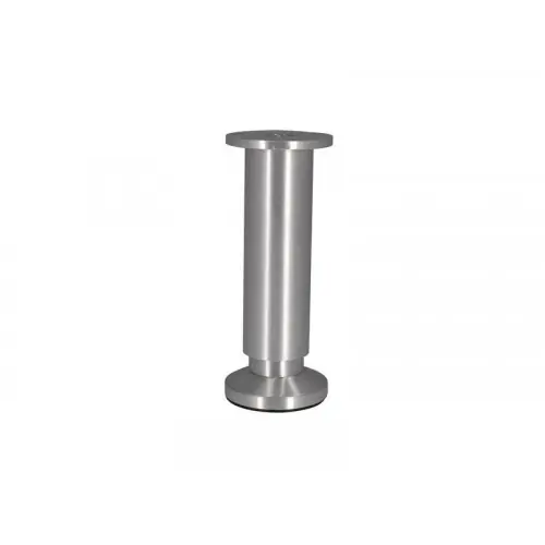 Pied de meuble cylindrique Ø38 mm - réglable - aluminium brossé - hauteur 150 mm - Cime Satisfait Ou Remboursé