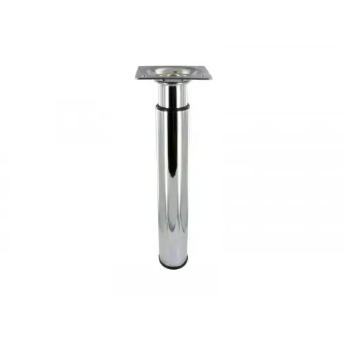 Pied De Meuble Cylindrique Réglable Acier Chromé Gris - 210 à 350 mm - Cime Dernière Chance
