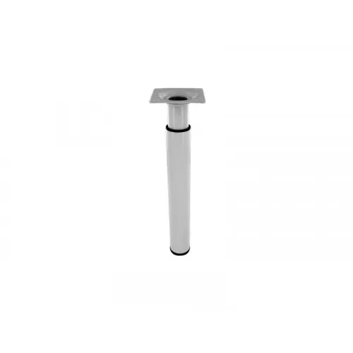 Pied De Meuble Cylindrique Réglable Acier Epoxy Blanc - Cime Bon Marché