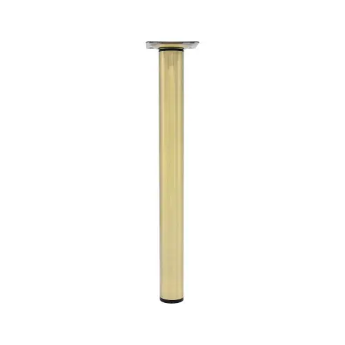 Pied de meuble cylindrique réglable CIME acier laiton Ht. max 50 x Diam.3 cm - Cime Offre Spéciale