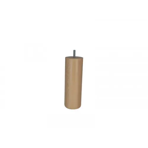 Pied Lit / Sommier Cylindrique 68x200mm - Hêtre Vernis Blanc - Cime Quantité Limitée