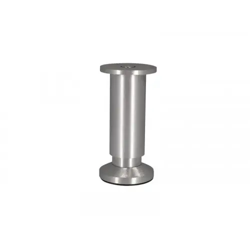 Pied Meuble Cylindrique Réglable 38x120mm - Aluminium Brossé Gris - Cime Offre Spéciale