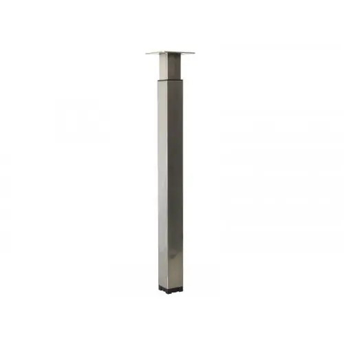 Pied Table Carré Cime Réglable Acier Brossé Gris - Cime Paiement Sécurisé