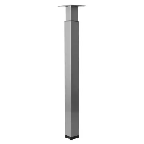 Jusqu&rsquo;à Épuisement Des Stocks Pied Table Carré Cime Réglable Acier Époxy Gris – Cime