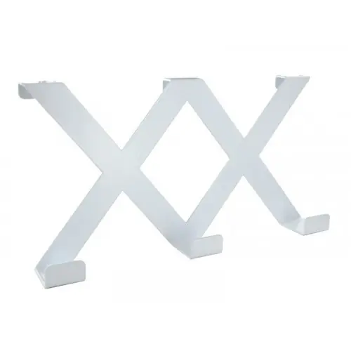 Meilleur Prix Portemanteau Cime Zig Zag, À Suspendre, Acier, Blanc - Cime