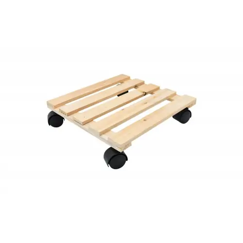 Réduction Support roulant carré pin brut 30x30x5.2 cm charge supportée 30 kg maximum – Cime