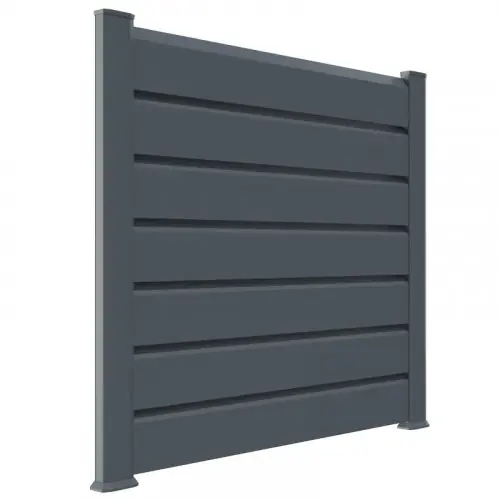 Kit cloture - Lame 16cm - PVC Gris - LG 6m x H 1m13 - Closea Quantité Limitée