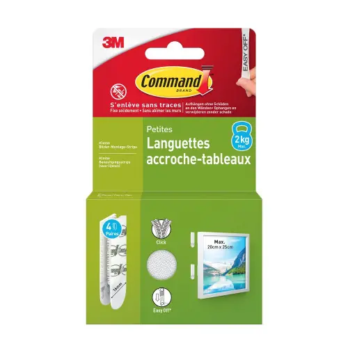 Nouvel Arrivage Bande scratch adhesif cadre petit modele lot de 4 - COMMAND