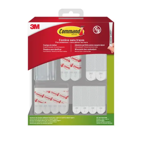 Soldes Languette fixation blanc lot de 48 - COMMAND