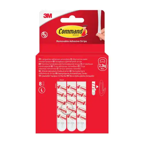 Lot de 8 languettes standard grand modèle – COMMAND Réduction