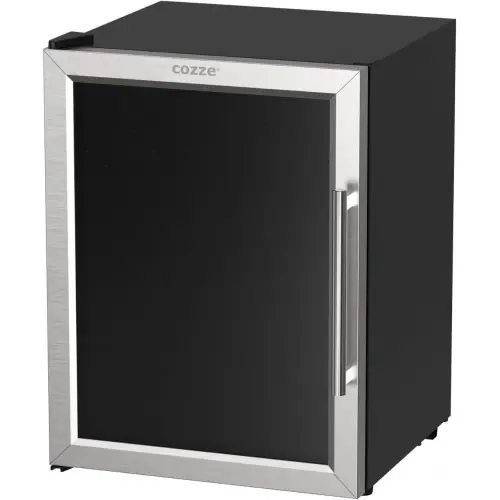 Prix Cassé Réfrigérateur extérieur compact 60 L - porte vitrée - cadre inox noir - Cozze