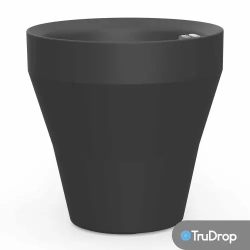 Acheter Direct Pot rond noir Rim de 56 cm avec TruDrop One – Crescent Garden