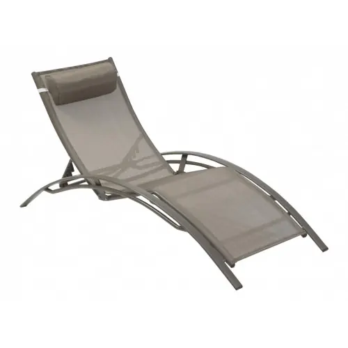 Retour Gratuit Bain de soleil de jardin en aluminium cappuccino – DCB GARDEN