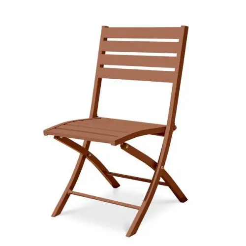 Pas Cher Chaise de jardin pliante en aluminium rouge L.46 x l.41 x H.82 cm – DCB GARDEN