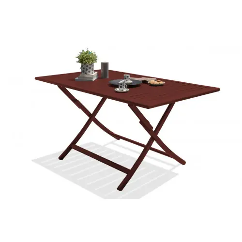 Petit Prix Table de jardin de repas DCB GARDEN Marius rectangulaire carmin 4 personnes – DCB GARDEN