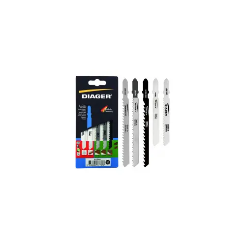 Marque Lames de scie sauteuse - assortiment 5 pieces LMIX001 5 lames assorties ‘T‘ Multi-applications - Diager