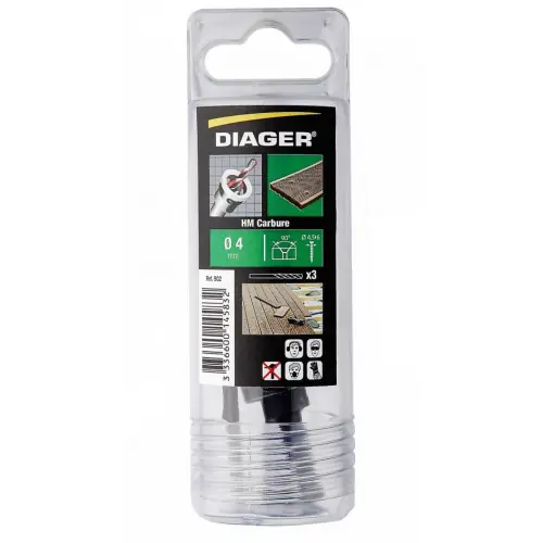 Mèches spéciales « Kit terrasse » Ø 4 mm – 3 pièces – Diager Prix Bas