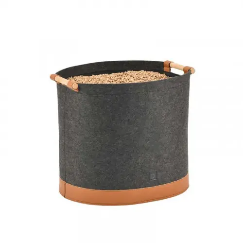 Haute Qualité Corbeille pour stocker du granulés et petite bûche – feutrine – Dixneuf