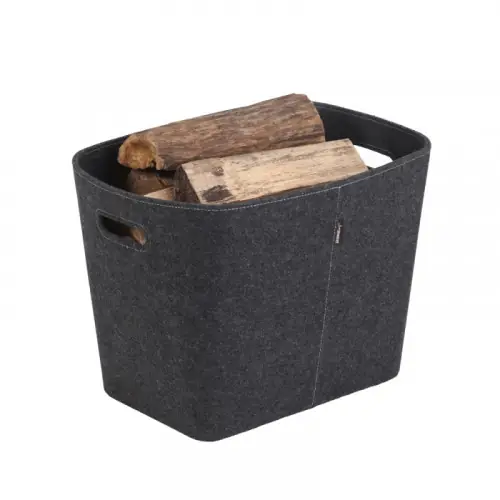 Haute Qualité Corbeille range bûches et granulés – gris – Dixneuf